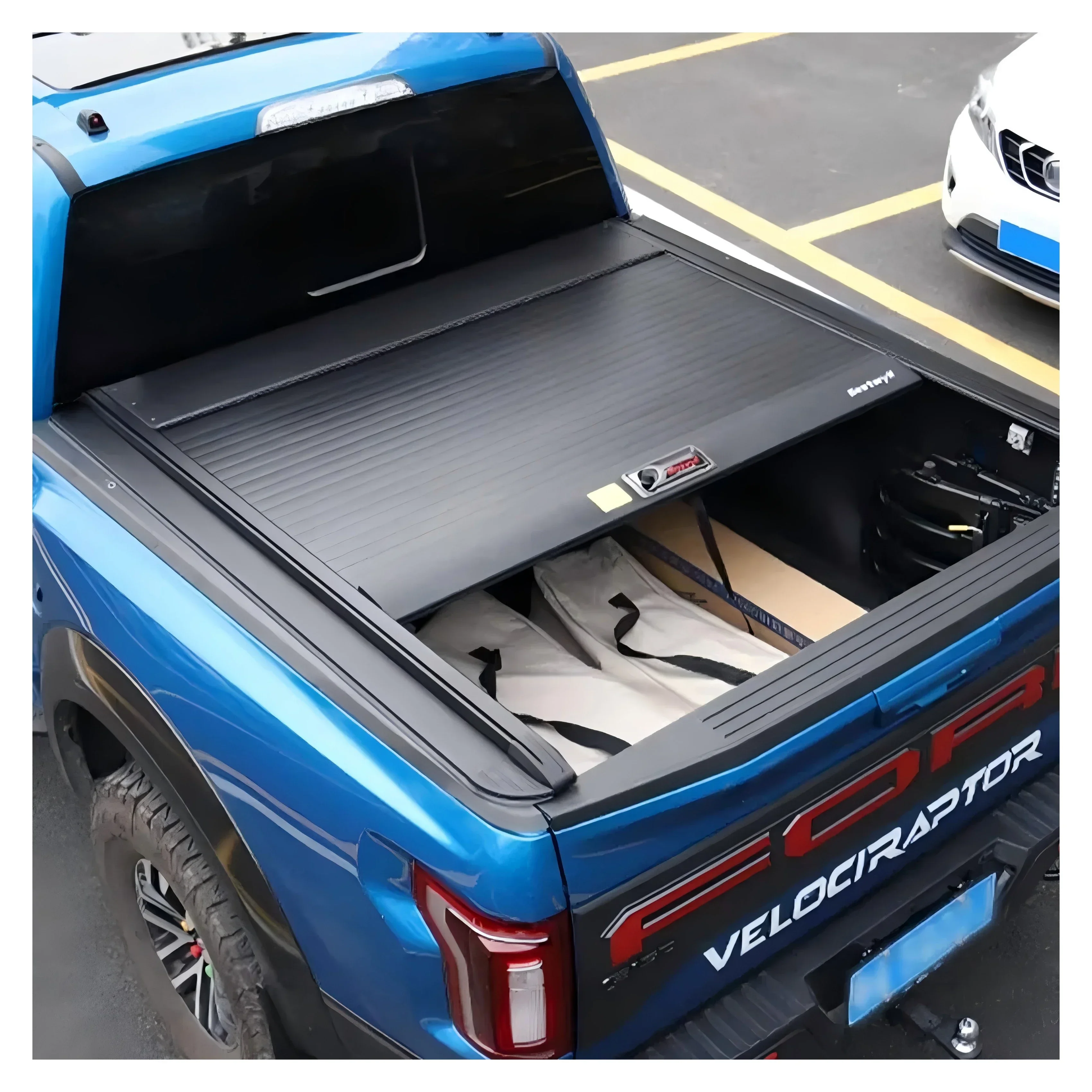 Raptor/F150/Ranger pickup truck cargo box cover manual rolling shutter back  electric rear   modification