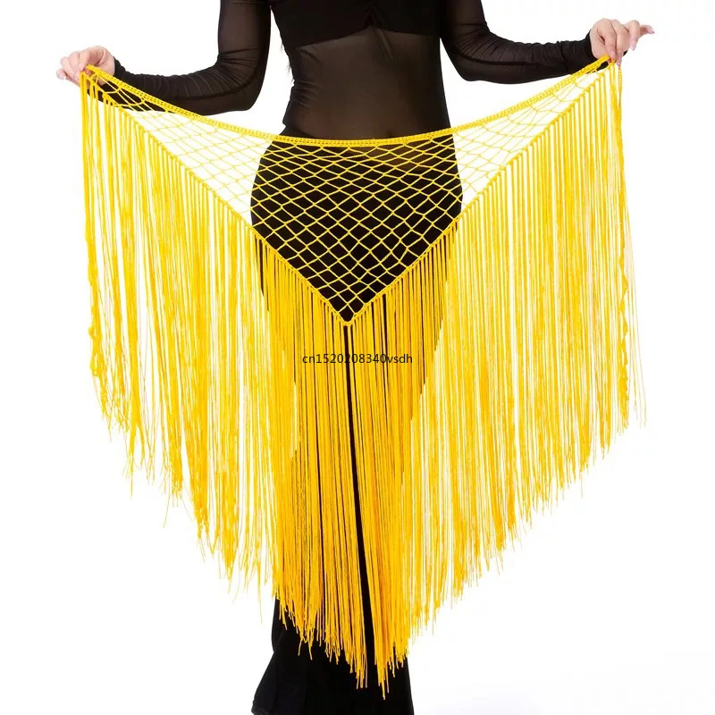 Mesh Tassel Belly Dance Belt para Feminino, Cadeia Cintura, Performance de Palco Acessórios Festival Vestido de Dança