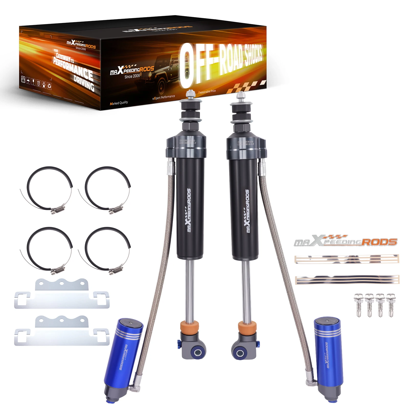 X3 Series Rise 3.5-6.5 Inches Front Off-road Shocks Front Reservoir for Chevrolet Avalanche 2500 Silverado