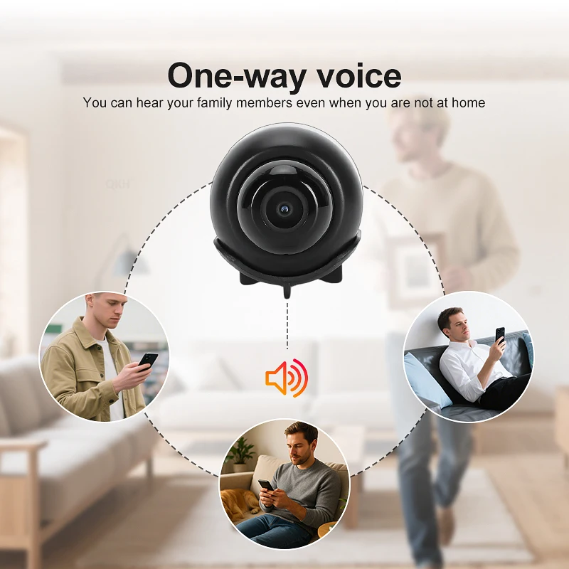 كاميرا صغيرة لاسلكية عالية الدقة كاميرا مراقبة داخلية IP مع رؤية ليلية لاسلكية واي فاي كاميرا CCTV للمنزل الذكي مراقبة الطفل