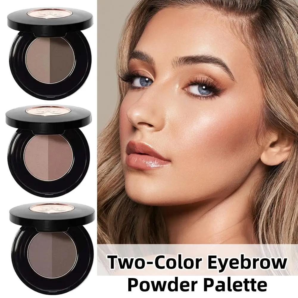 6 色多機能眉パウダーデュオ高彩度簡単に適用できる自然な演色二色眉パウダーシャドウ