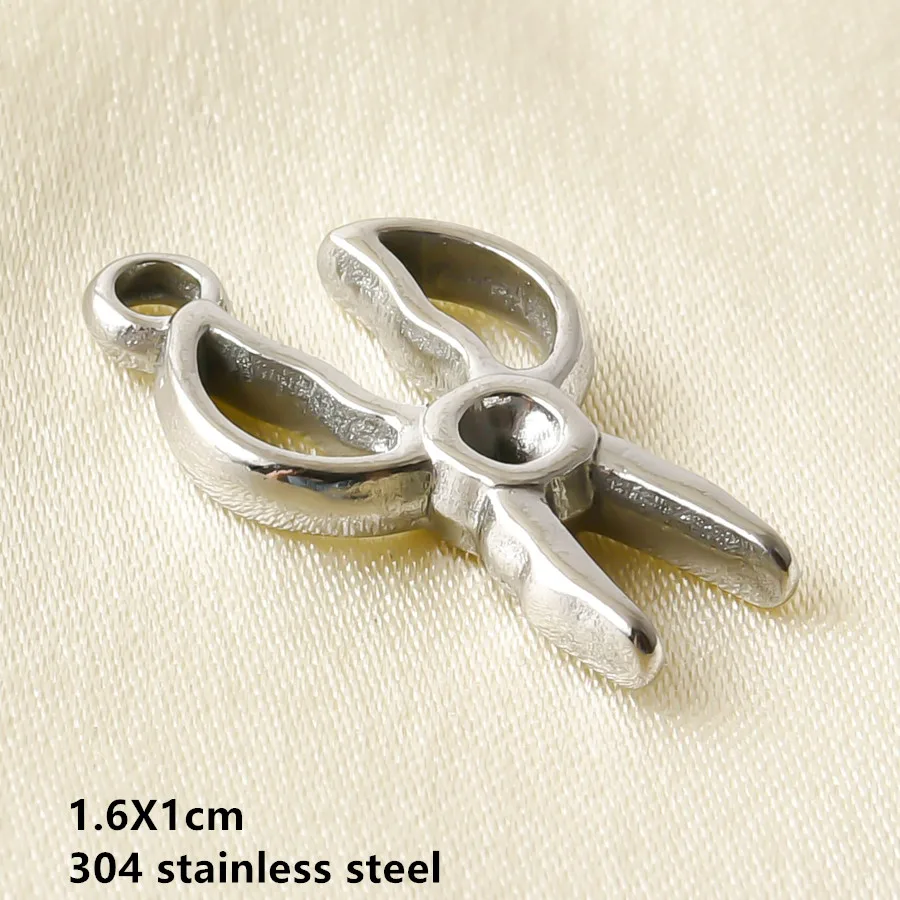 5 Stück Edelstahl-Kamm- und Scherenanhänger für Schmuckherstellung, anlaufgeschützt, DIY-Metallanhänger für Ohrringe und Taschen-Dekoration – Detail 20