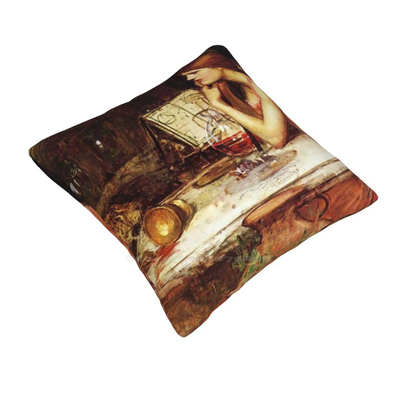 John William Waterhouse-Sketch Of Circe ,-1914 Pillows Case Bedroom Home Decoration Lamia John Waterhouse John William