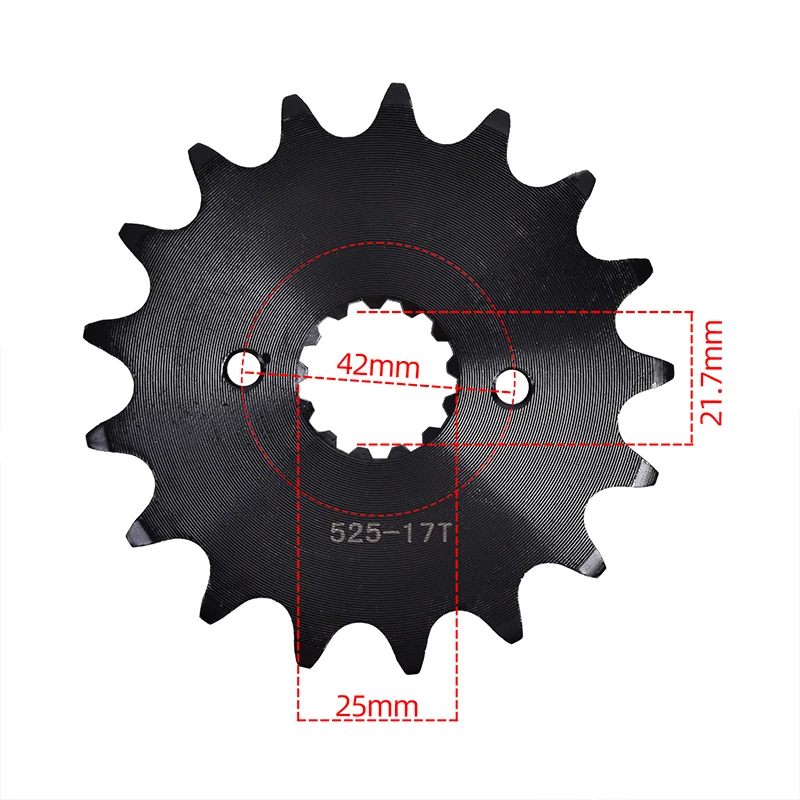 525 17T Front 45T Rear Sprocket For SUZUKI GSXR600 GSXS750 GSXR750 DL800 V-Strom GSX8R GSX8S GSXS1000 GSX GSXR GSXS 600 750 1000 - view 3