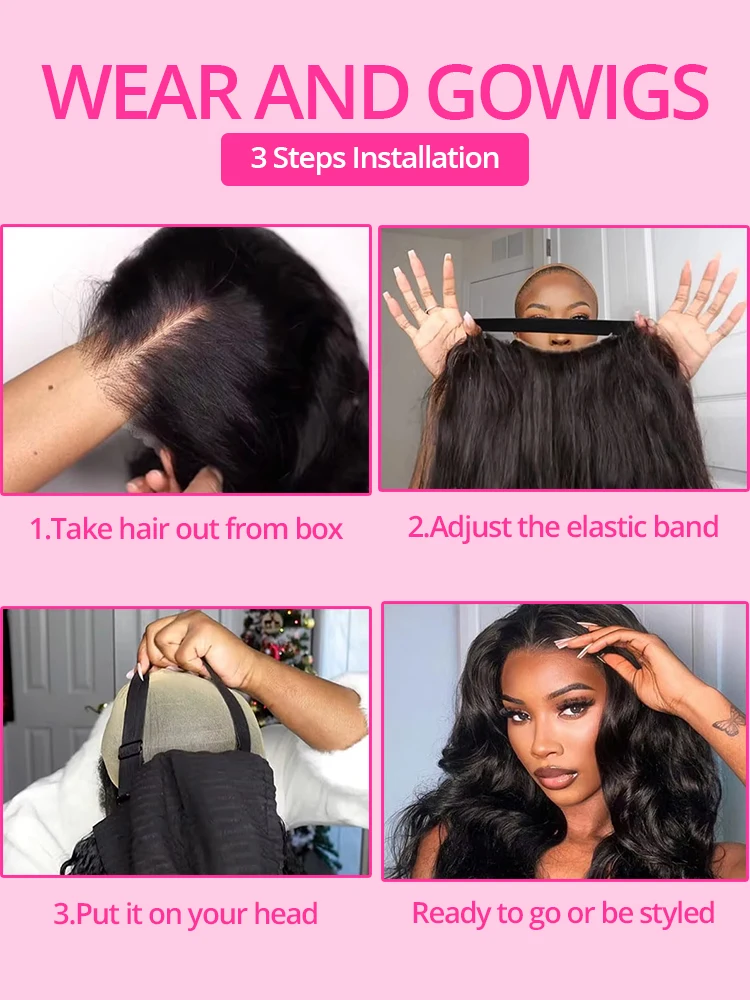 250% قبل قطع ارتداء والذهاب غلويليس شعر مستعار شعر الإنسان 13x4 13x6 HD الدانتيل الباروكة الأمامية العظام مستقيم قبل قطعها لينة 100% شعر الإنسان