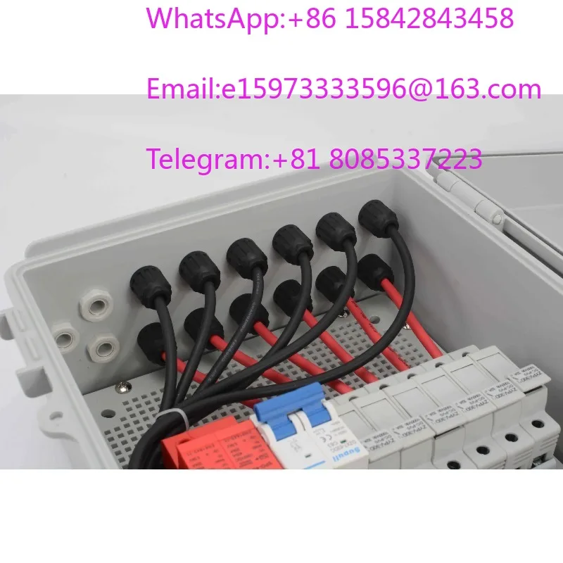 6 In 1 Out PV Combiner Box 6 String 25A DC Solar Junction Box 1000V Protection Device For Solar Panel Power System