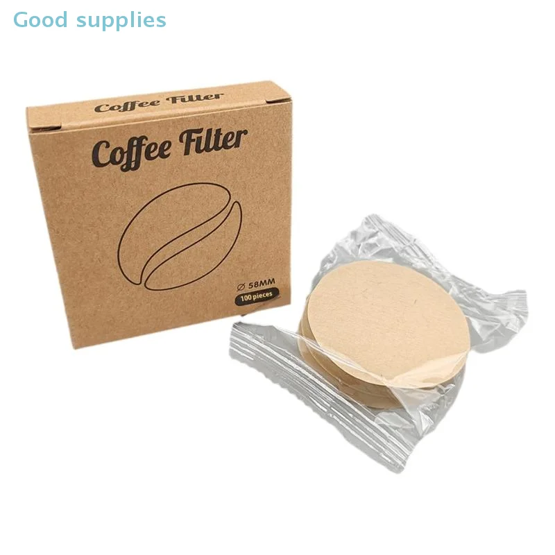 ورق فلتر القهوة، 100 قطعة، مقاس 51/53/58 مم، شاشة عفريت، لآلات الإسبريسو Portafilter من Delonghi & Breville