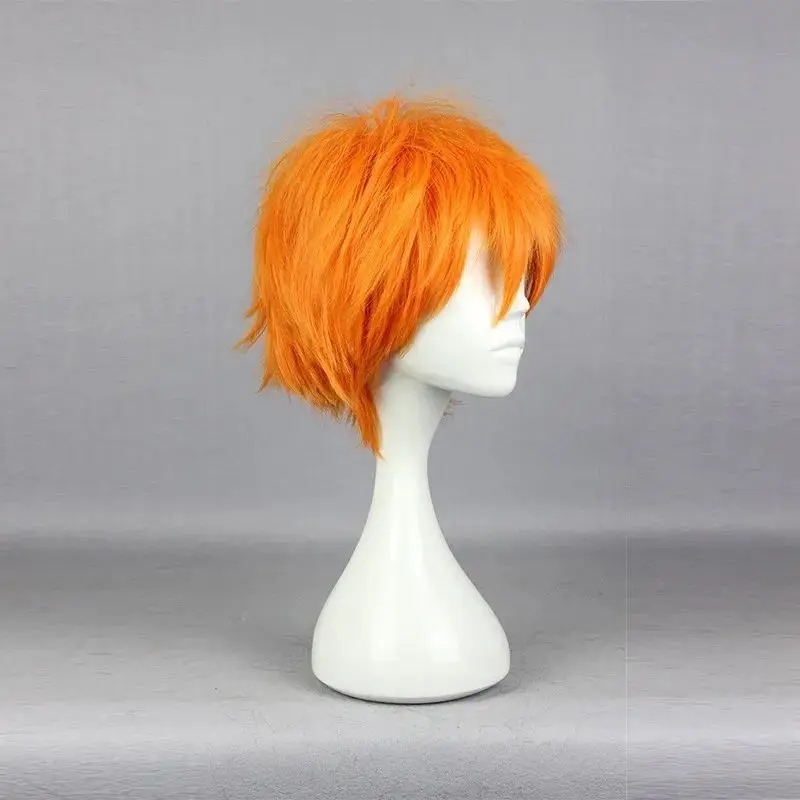 Mcoser Haikyuu!! Perruque de cosplay Shoyo Hinata |   Cheveux pointus orange assintés pour costume de volley-ball anime