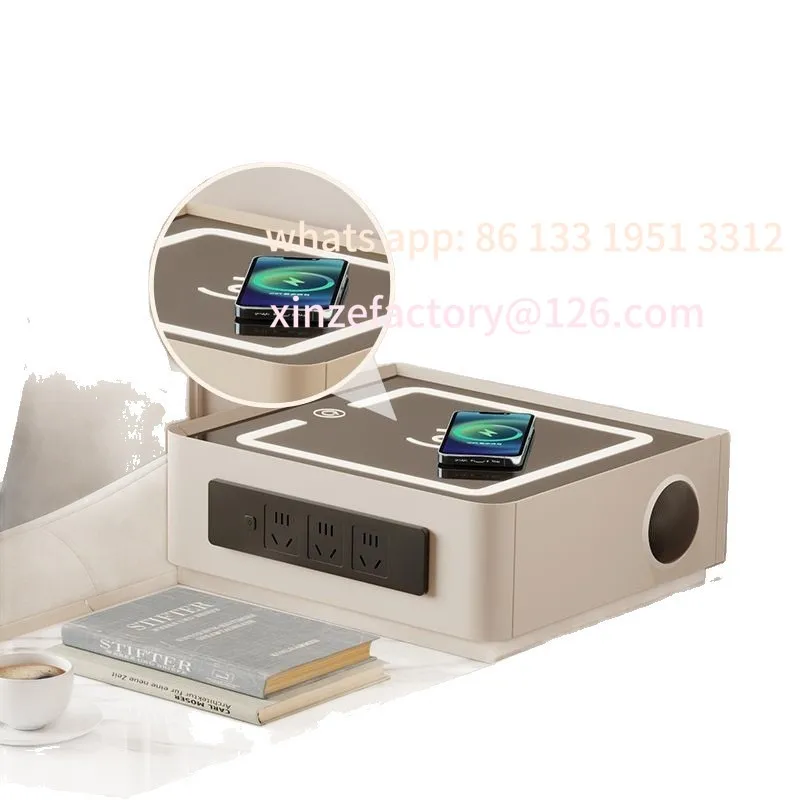 

Sofa light luxury side cabinet Smart side living room Multifunctional coffee table Internet celebrity locker Home