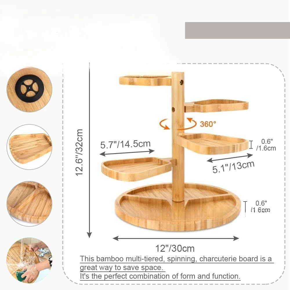 Multi-layer shelves, holiday party snacks, snack plates, irregular multi-layer removable rotating tray racks