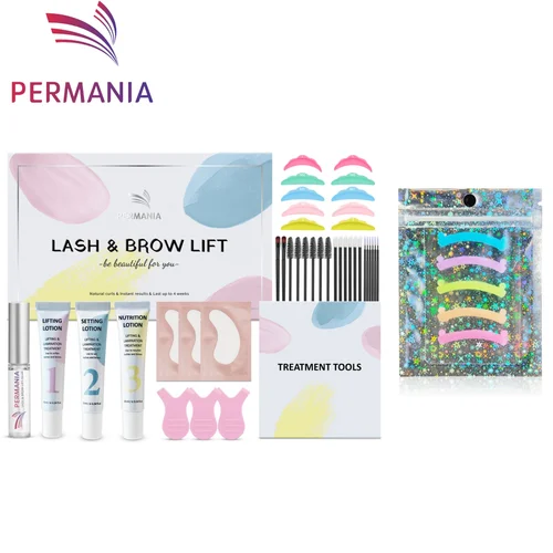 PERMANIA, nuevo Kit de levantamiento de pestañas, Kit de laminación de cejas, rizador de pestañas, Kit de permanente de pestañas, cinta de levantamiento de pestañas colorida suavizante, herramienta de maquillaje