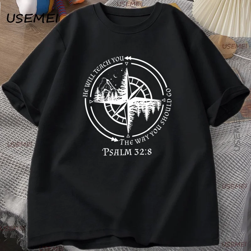 

God Guides Christian T Shirts for Men Women Religious Tshirt Trendy Bible Verse T Shirt Christian Streetwear Jesus Merch Tees