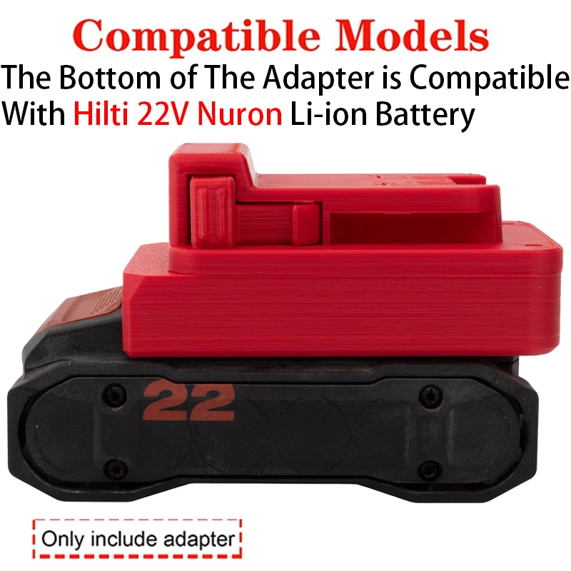 Adapter Converter for Milwaukee 18V Li-ion tools to Hilti 22V Nuron Li-ion Battery Adapter Converter Power Tool Accessories