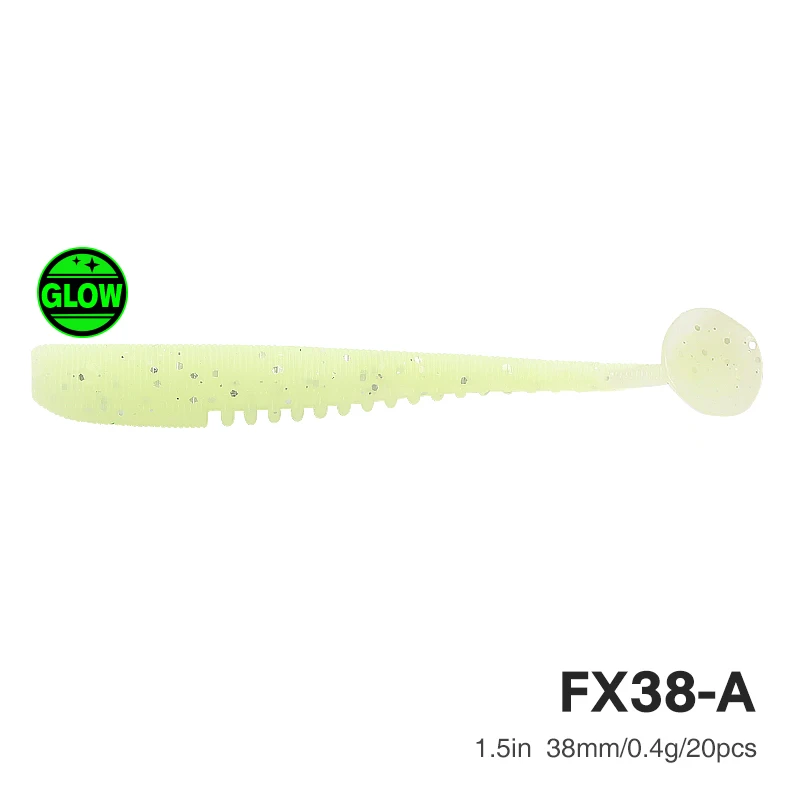 rumiyu TSURINOYA 38mm 0.4g Yumuşak Balıkçılık Cazibesi FLEX T Kuyruk