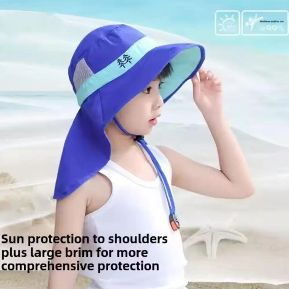 

Summer Children UV Protection Shawl Hat Kids Large Fisherman Baby Quick Girl Visor Sunshade Year Dry Cap Boy S5V2