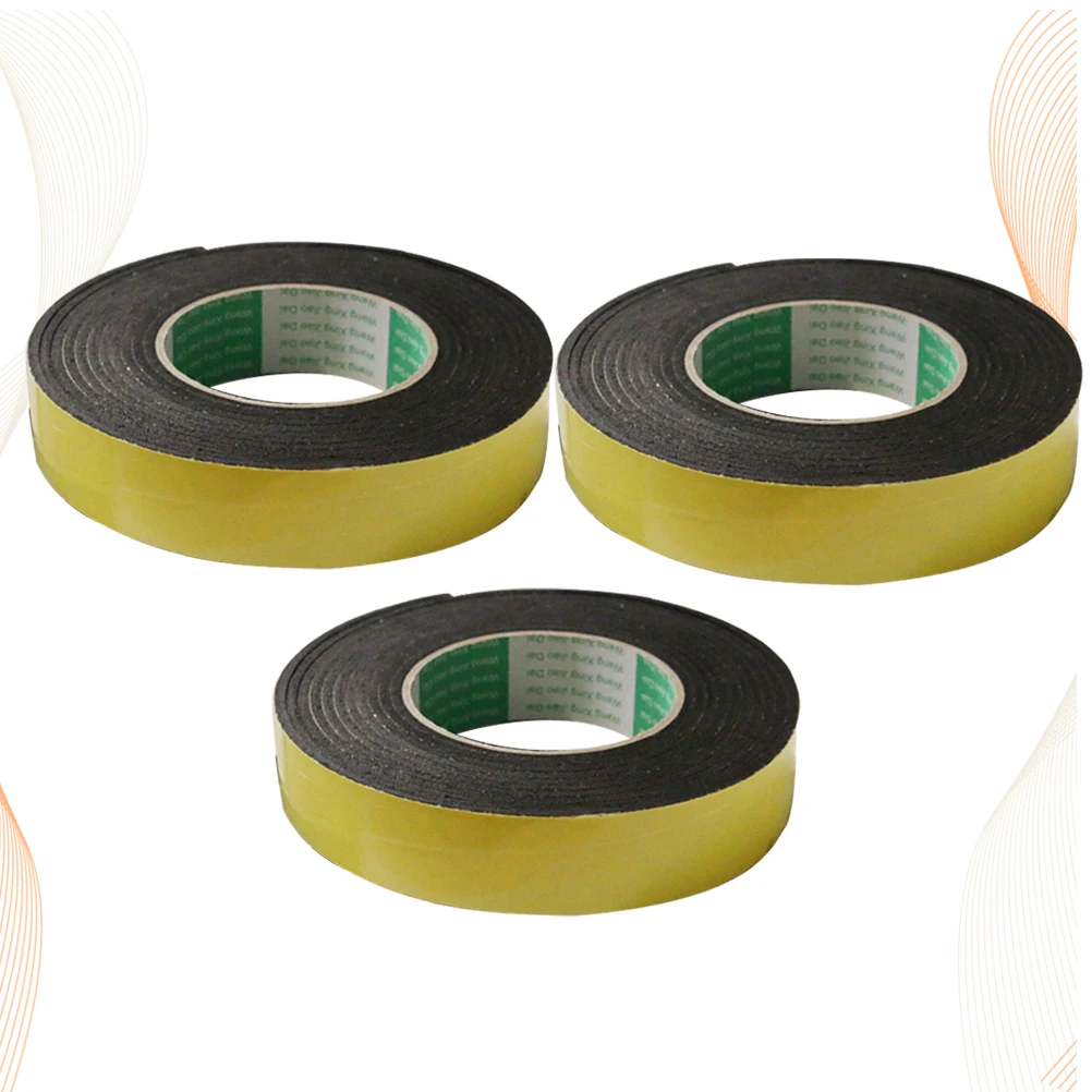 3pcs 3Mm Single Sided Eva Sponge Tape Adhesive Glue Strip Weatherproof Seal Foam Tape For Door Trunk 10M Long - Image 3