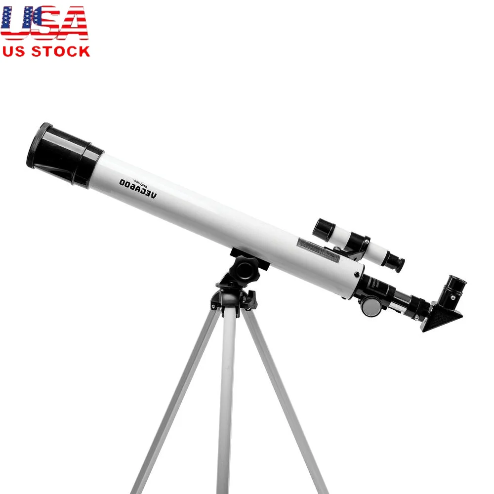 

Beginner Telescope 600x Magnification STEM Learning Kids Astronomy All-Glass Optics Lightweight Tripod Moon Observation