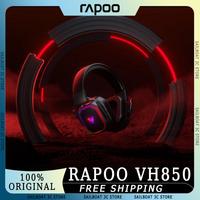 Rapoo VH850 Wireless Gaming Headphone With Mic 3mode Noise Cancelling RGB Low Latency Long Battery Life Custom E-sports Headset