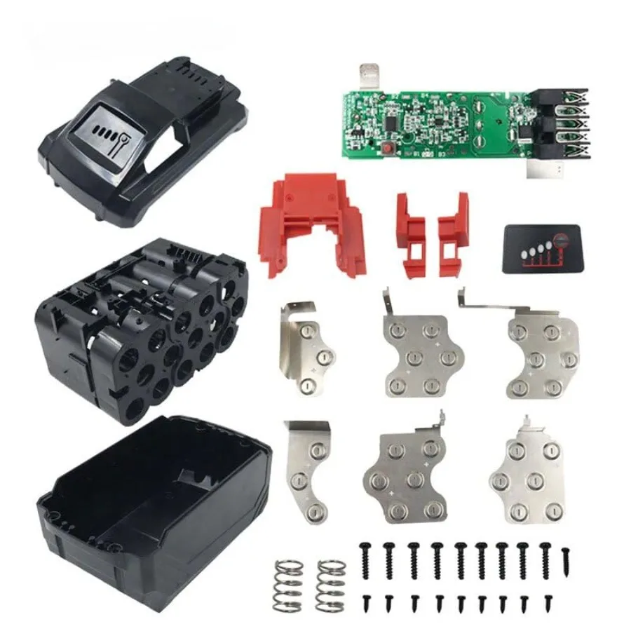 

Корпус для замены аккумулятора Milwaukee M18 48-11-1812 18V 15-элементный 21700, комплект для самостоятельного ремонта (аккумулятор в комплект не входит)