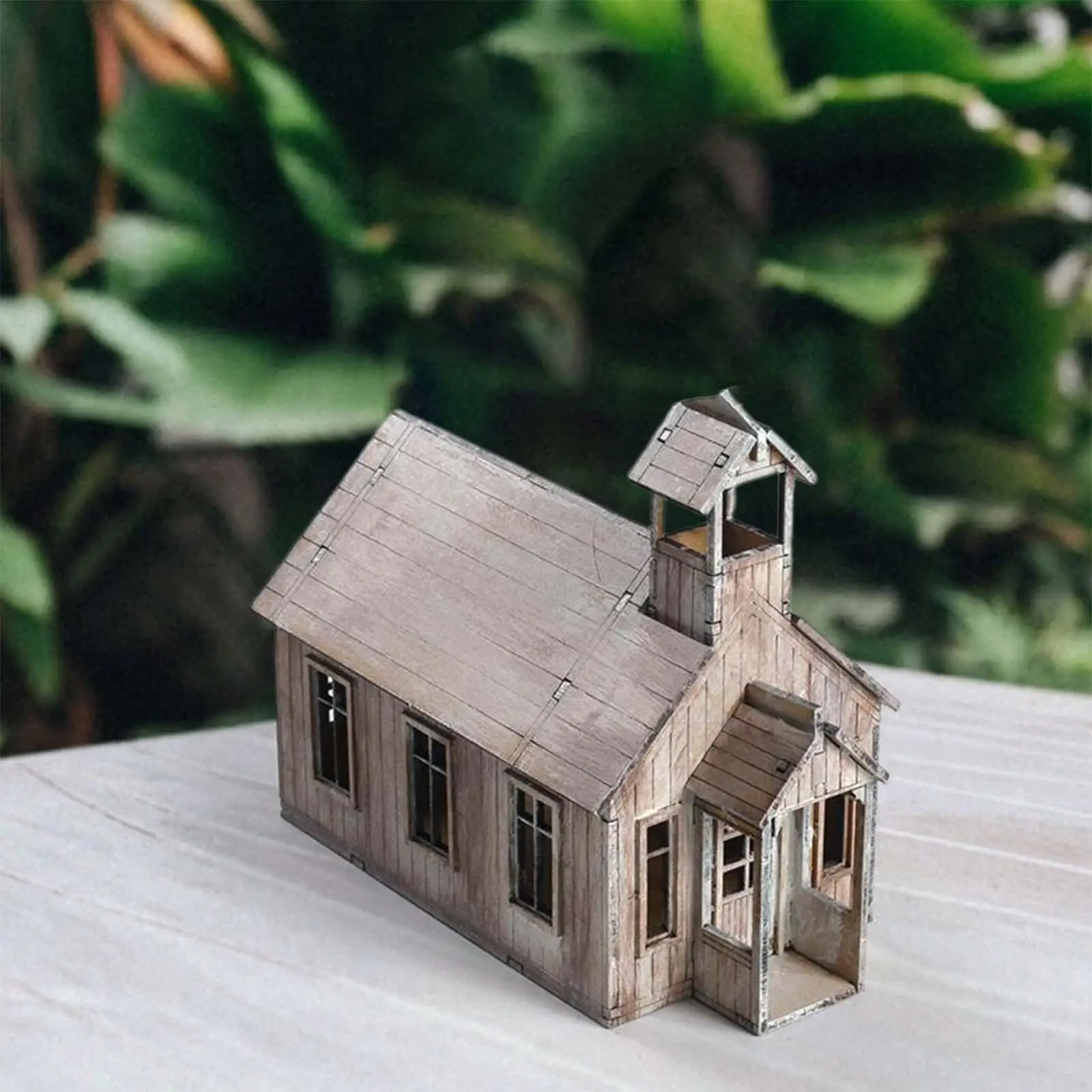 1/72 Wooden European House Ornaments DIY Church Architecture Scene for Diorama Architecture Model War Scene Model Railway Decor