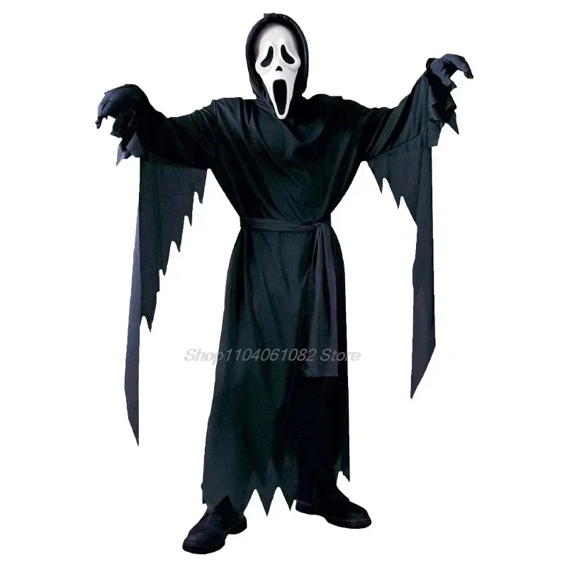Halloween Bambini e adulti Vestire Colore nero Costume da urlo Spettacolo di feste di ballo Costumi cosplay horror e spaventosi