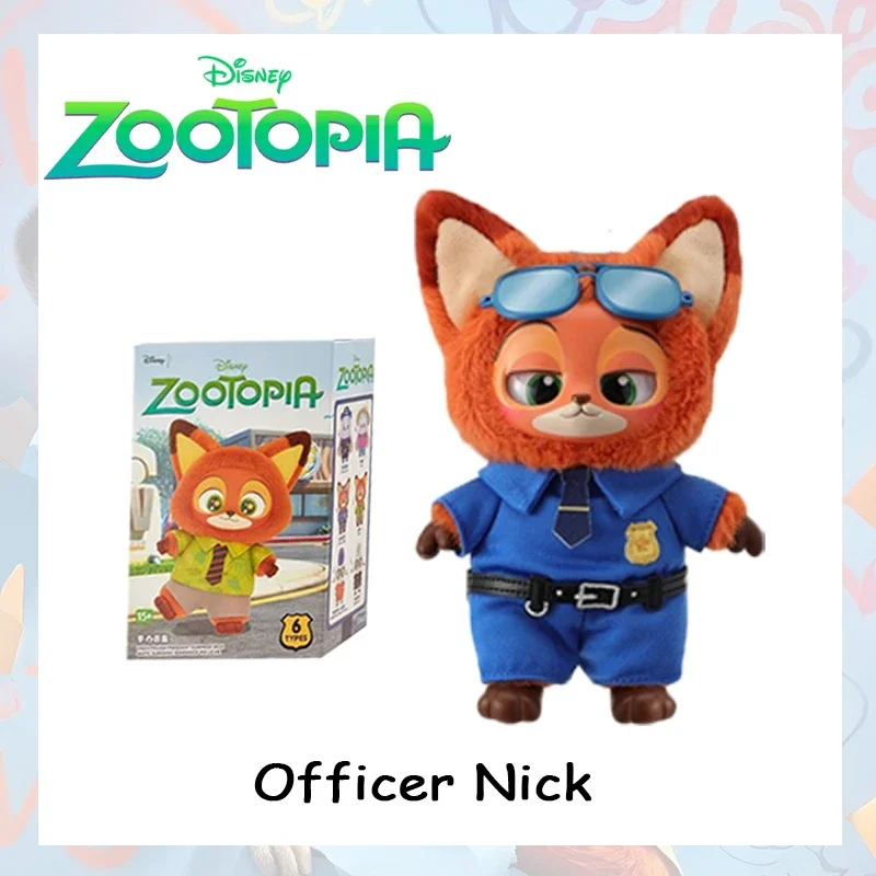 صندوق أعمى من الفينيل الأصلي من Disney Zootopia - ألعاب قلادة على شكل شخصية كرتونية لطيفة، هدية عصرية لمفاجأة غامضة لمحبي