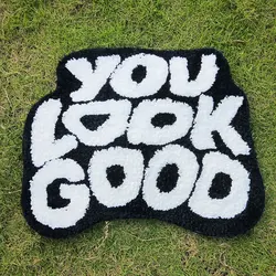 Tufted You Look Good Rug Custom Handmade Rug, Tufted Rug, Living Room Rug, Rug For Funny Bedroom, Cute Fun Bath Mat