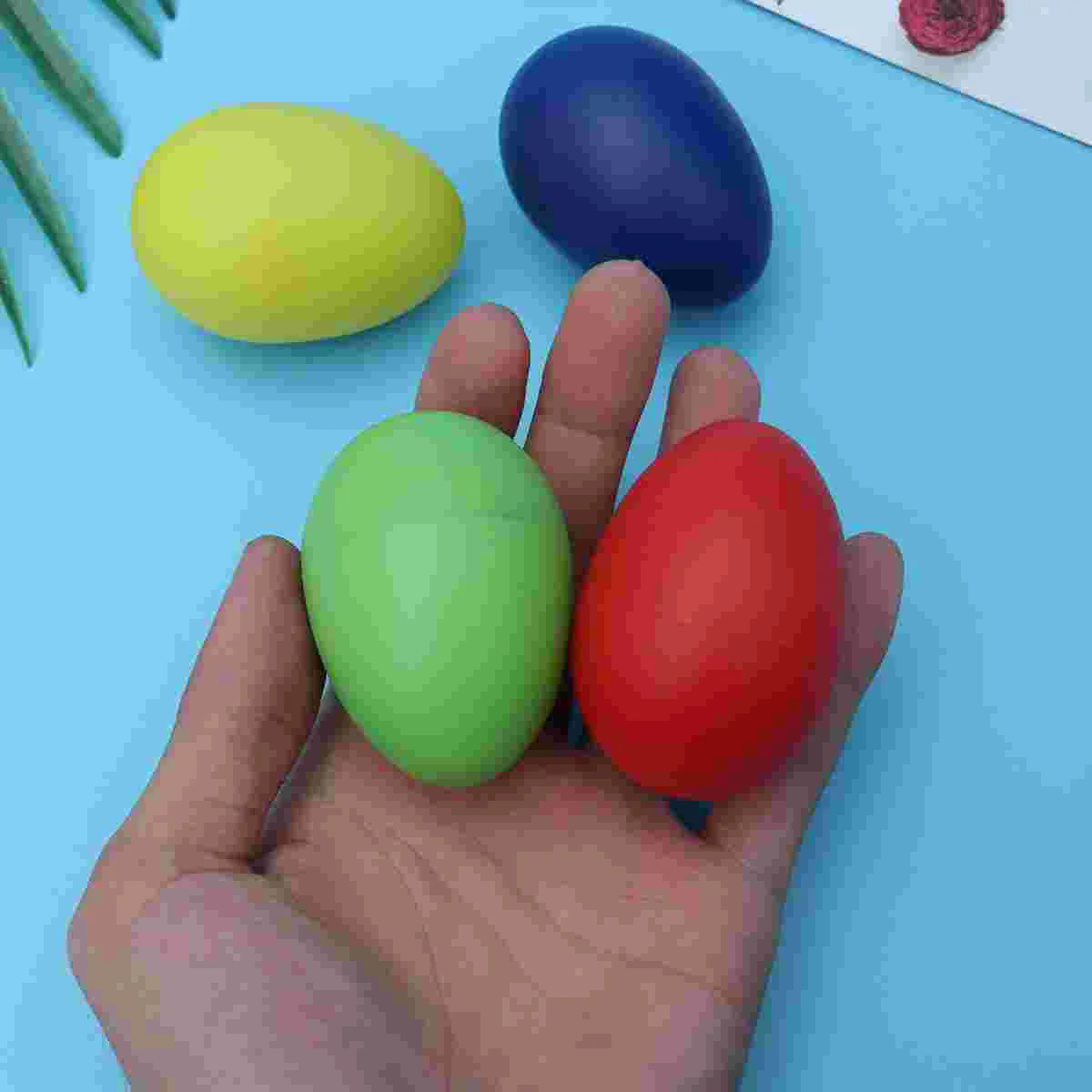 

12pcs Funny Plastic Percussion Musical Egg Maracas Egg Shakers Child Kids Toys (Random Color) Egg shakers musical