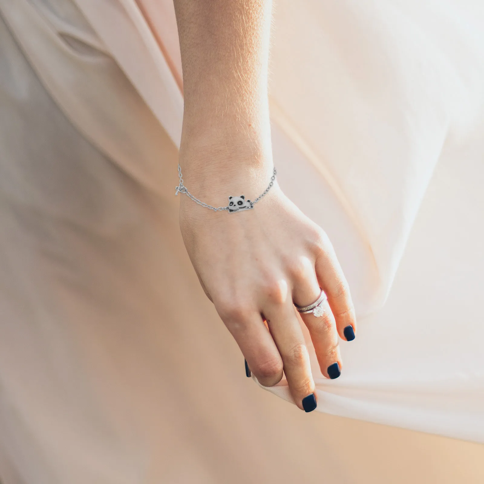 

Panda Bracelet Jewelry Adjustable Copper Cute Animal Wrist Bracelet Stylish Charm Jewelry Lucky Gift for Women Girls