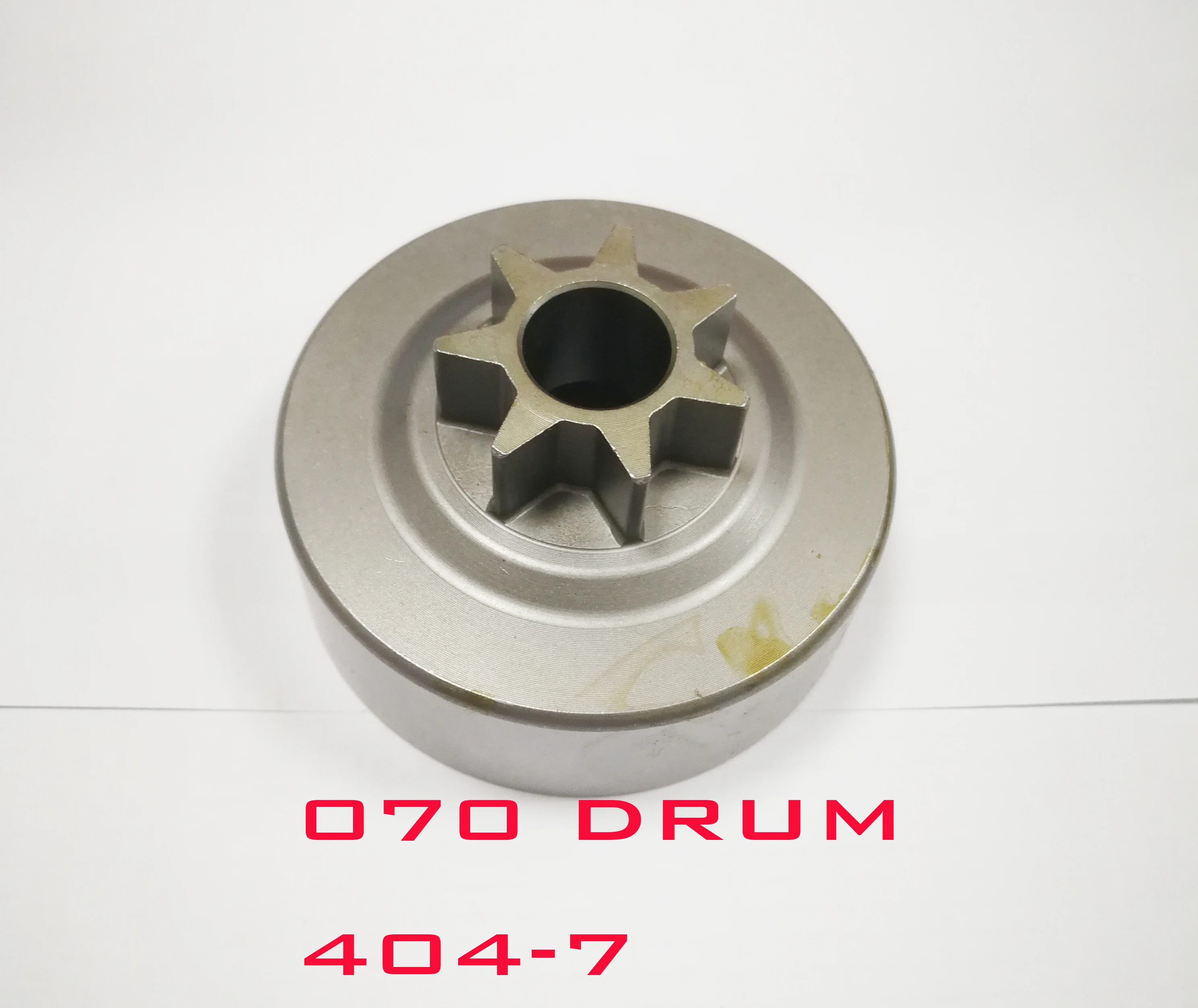 

Integrated Clutch Drum Pitch 404" Inch 7T Tooth Shell For STL 070 Chain Saw Driven No Rim