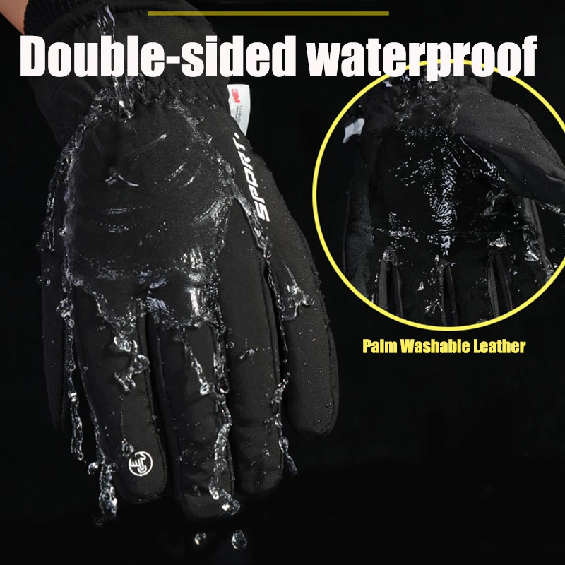 Youpin Touch Screen ถุงมือฤดูหนาวถุงมืออุ่น Windproof ผู้ชายผู้หญิงสโนว์บอร์ด Warm Mittens หิมะสกีลื่นถุงมือ