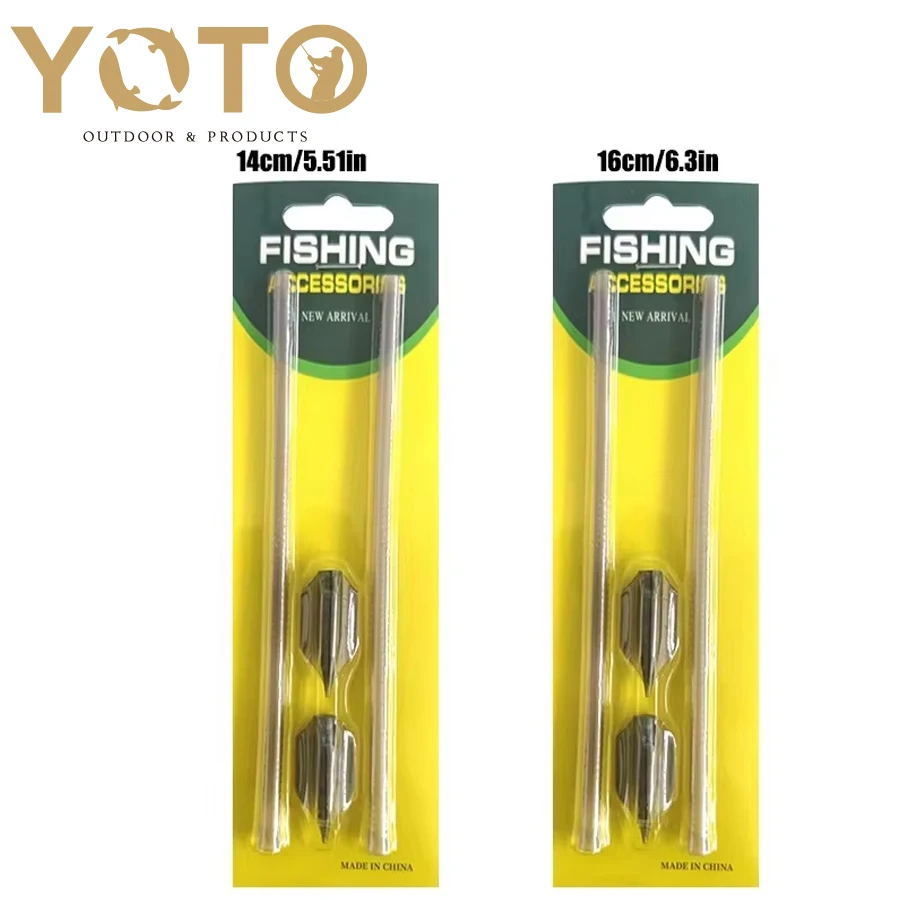 YOTO 1/2/3pc Method Feeder Inline Bait Cage - 14cm/16cm Fishing Feeder Tube with Swivel, Anti-Tangle Design for Carp Fishing