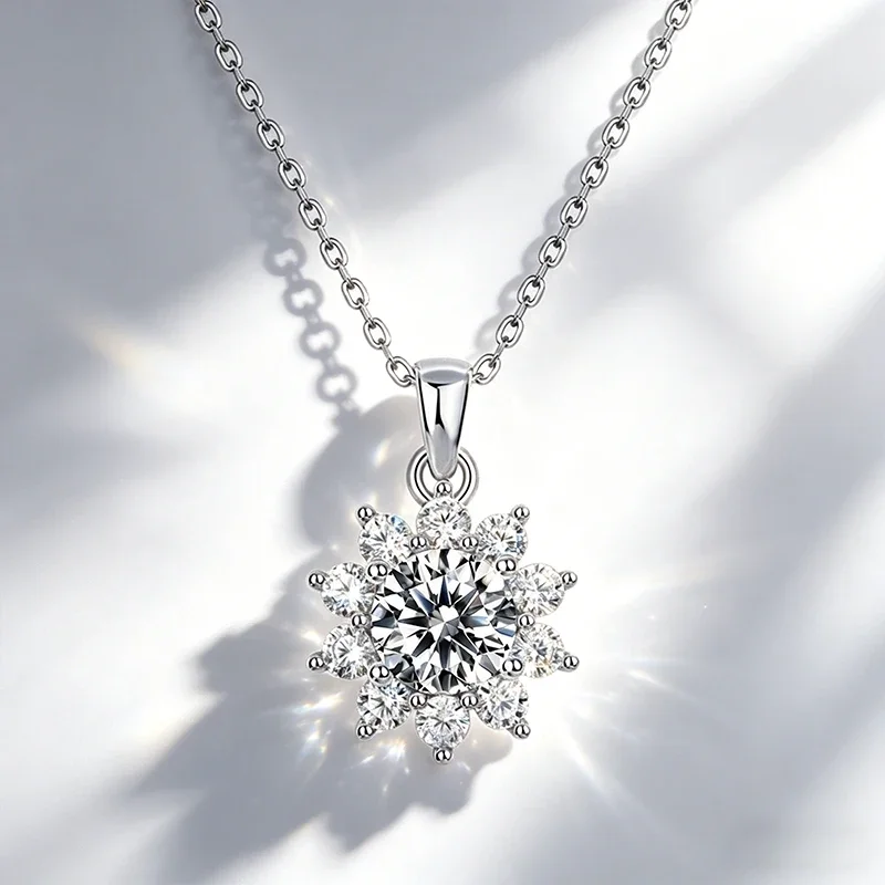 S925 Soild Sterling Silber VVS1 D Farbe Moissanit Halskette Kette Mit Zertifikat Edlen Schmuck für Frau Schmuck – Detail 10