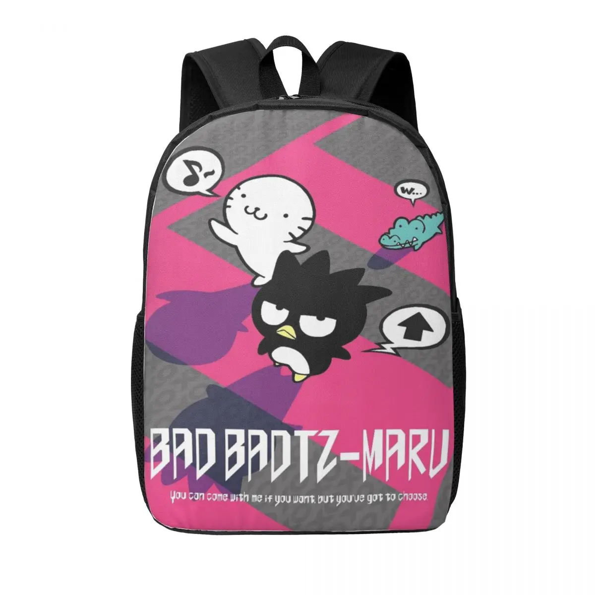 Custom Animes Bad Badtz Maru Kawaii Cartoons Laptop Backpack Men Women Casual Bookbag for College School Student Bag