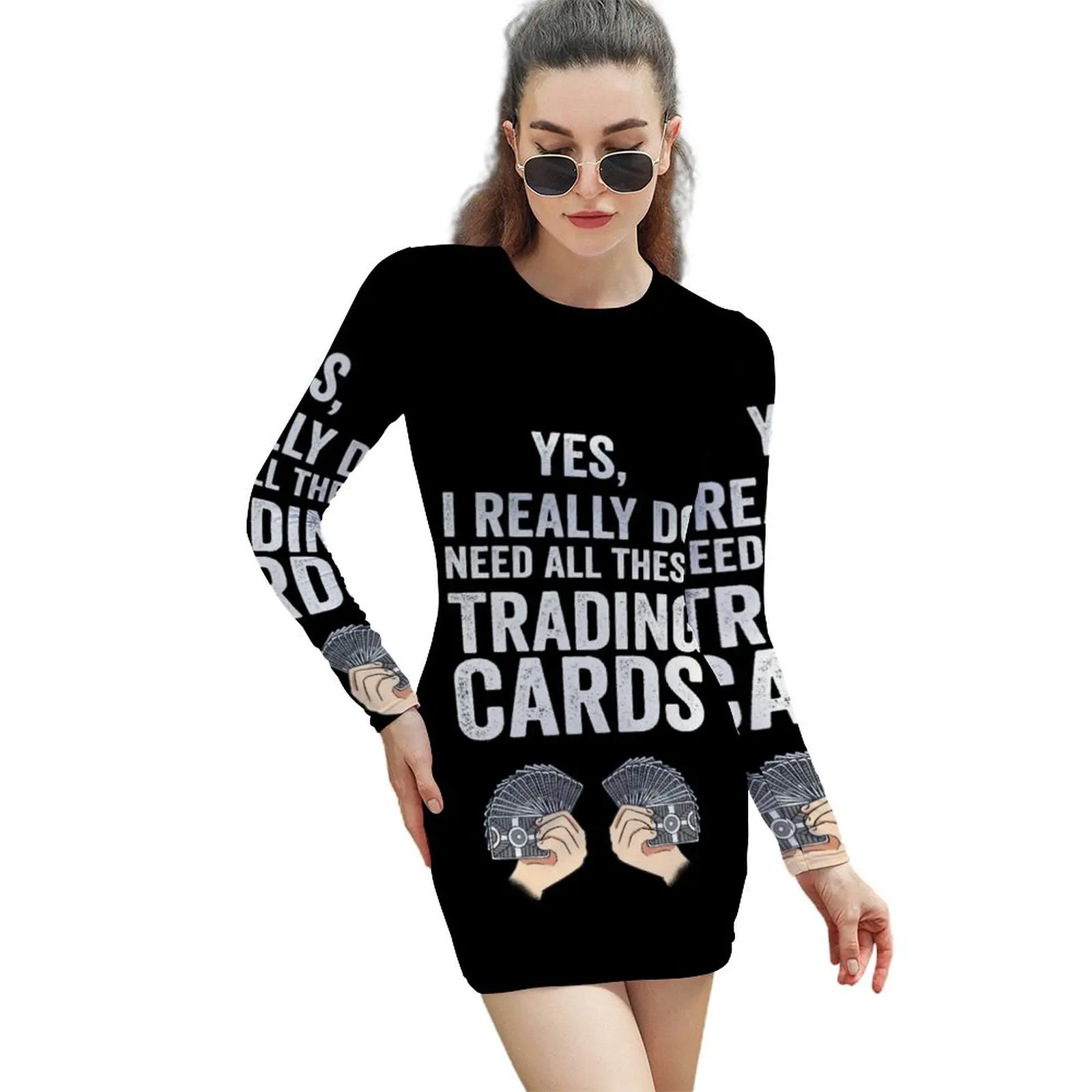 

I Really Do Need All These Trading Cards Long-Sleeved Sheath Dress dress women elegant luxury dresses women summer 2024