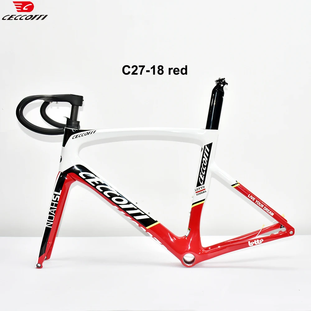 Full Internal Cable Disc Brake Bike Frame, Carbon Fiber Material, 700C * 30mm Tires Bicycle Frameset