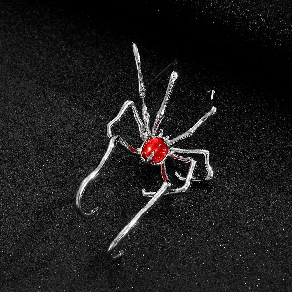 Minimalist Dark Spider Earrings Crawl Gothic Piercing Earrings Punk Jewelry Ear Bone Clip Costume Event
