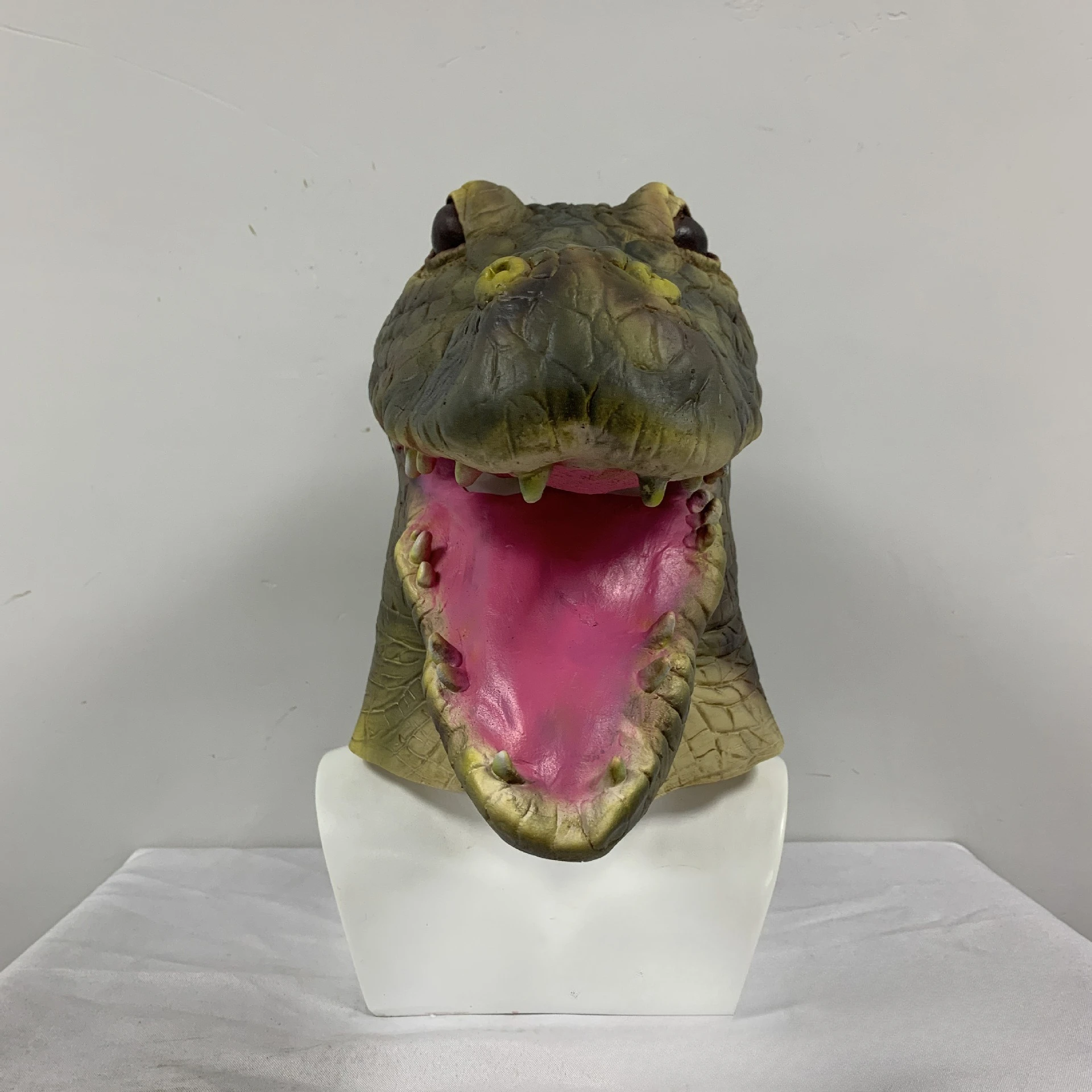 선사 시대 거대 악어 머리 가면 바 파티 소품 악어 가면 악어 할로윈 공포 동물 코스프레 가면