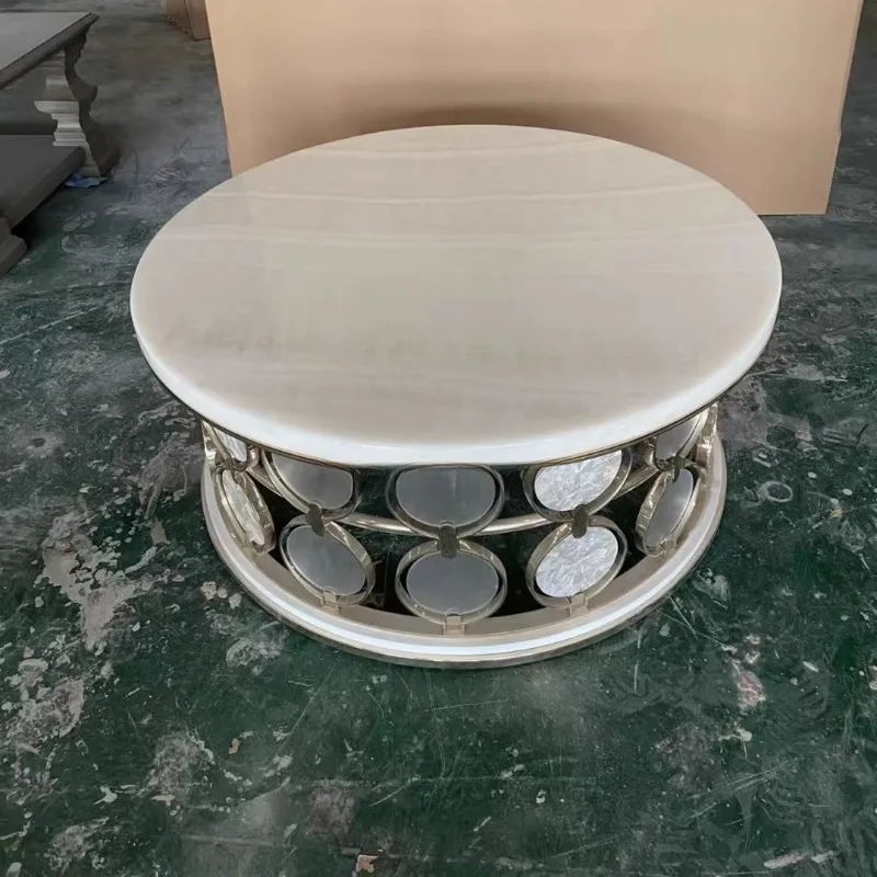 Retro leichter Luxus moderner einfacher Senna leichter Wohnzimmer runder Couchtisch