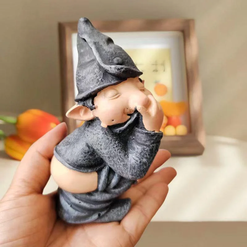 

13CM Funny Gnome Miniature Garden Figurine Statue Dwarf House Desktop Home Decoration