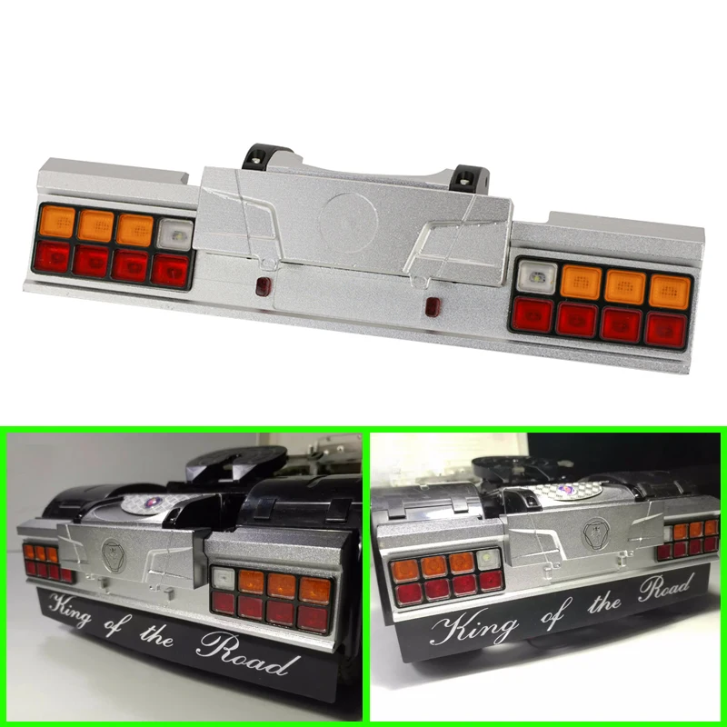 LED Simulation Metal Taillight Square Lamp for 1/14 Tamiya RC Truck Car Scania R730 R620 R470 56323 Diy Parts Toys