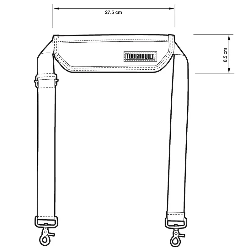 Imagem -04 - Toughbuilt Tb55-b Kit de Ferramentas de Alça de Ombro Suporte de Alça de Ombro Resistente para Casa Acessórios de Ferramentas Traseiras
