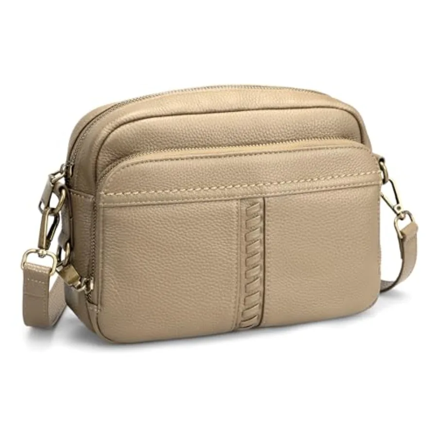 befen Genuine Leather Crossbody Bag for Women Anti Theft Purse and Hangbags with Built in RFID Wallet