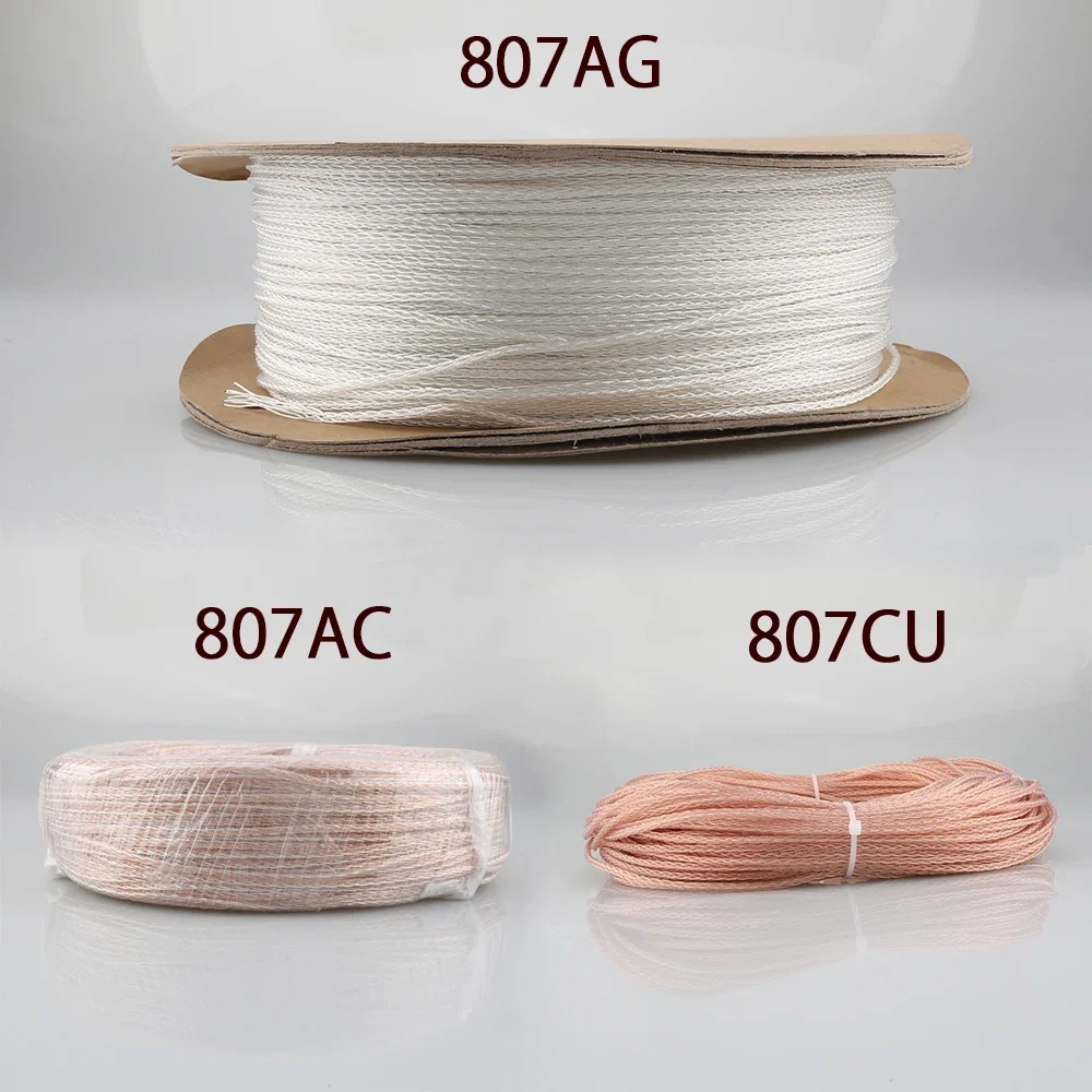 كابل سماعة الرأس Audiocrast DIY 6N OCC فضي PTFE لسلك سماعة الصوت OCC 807AC 807AG 807CU #2