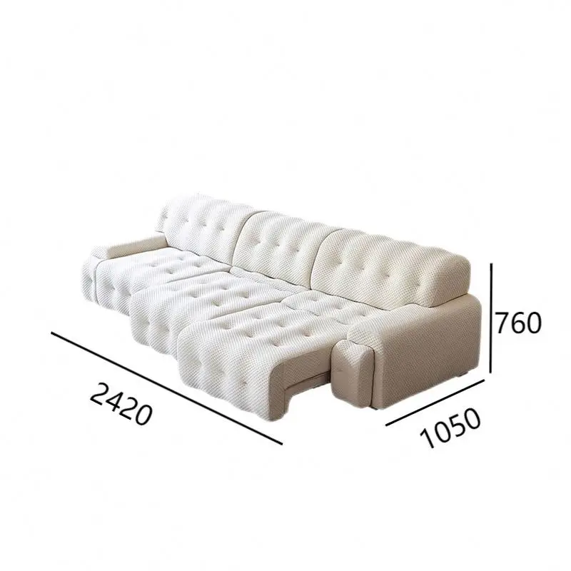 New Arrival Retractable Italian Style Smart Electric Recliner Sofa Bed Living Room Furniture Set Remote Control