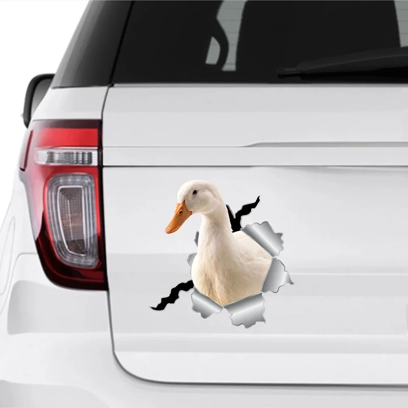 V1061# Car Sticker Duck Pet Animal Waterproof Vinyl Decal Car Accessories Decor Pegatinas Para Coche