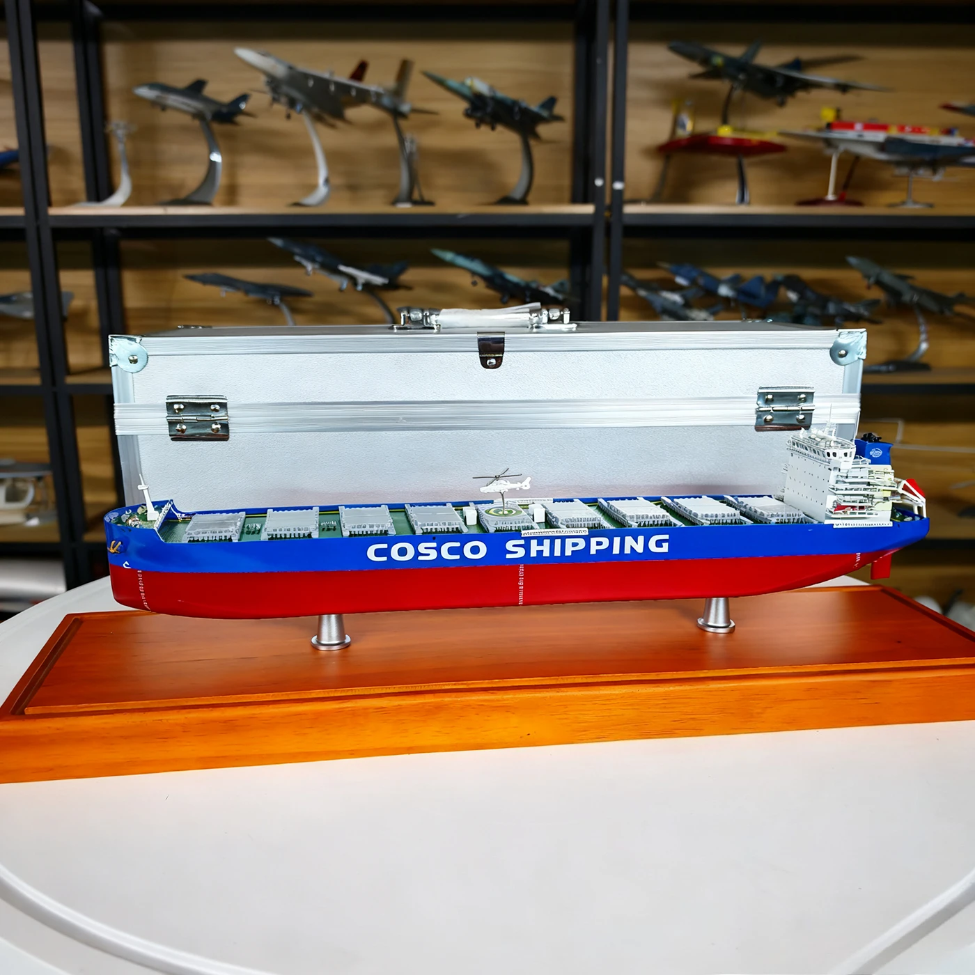 50 سنتيمتر محاكاة كوسكو السائبة الناقل نموذج اليدوية مع سبيكة المواد السفن ثابت نموذج السفينة لعبة الزينة السائبة الناقل نموذج