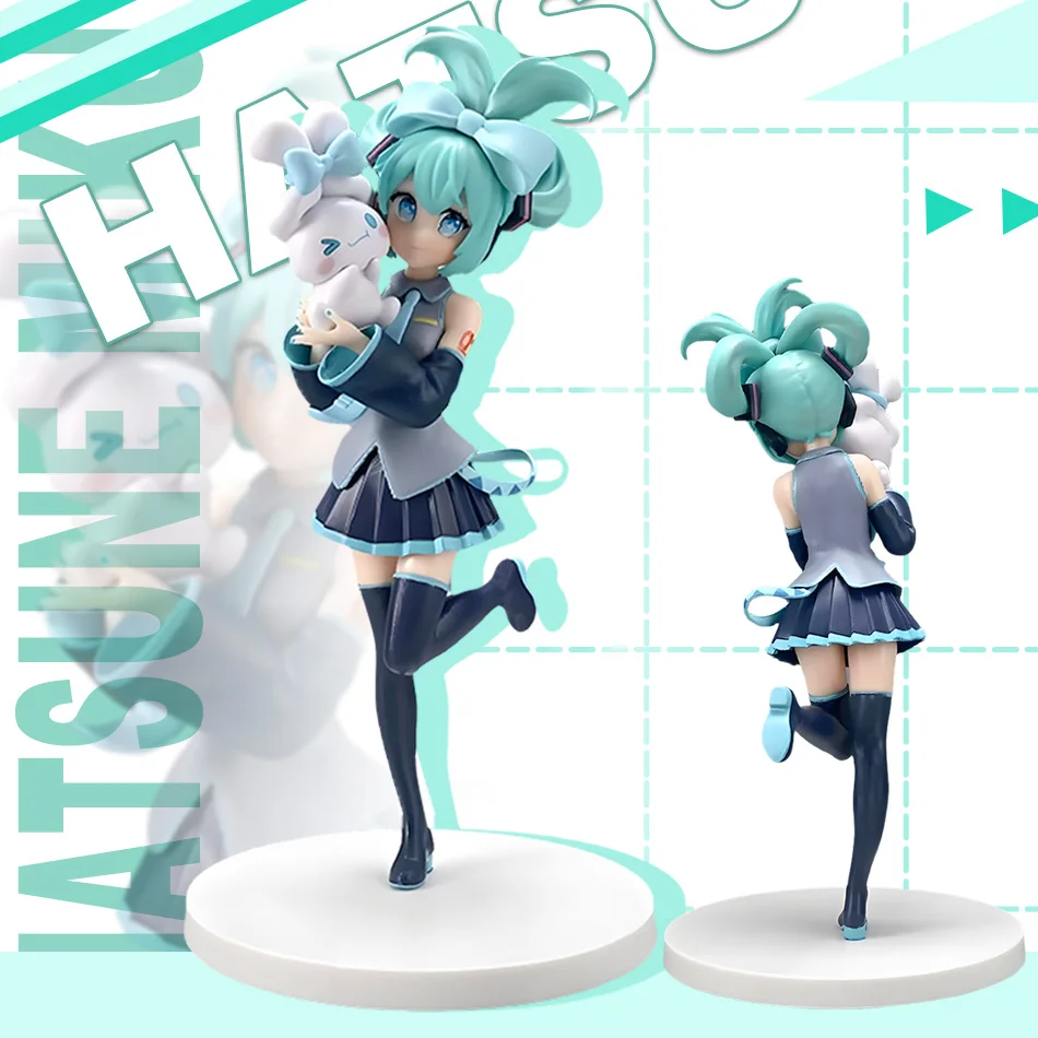 20 cm Desktop Nette Miku Kwaii Stil Anime Figur Spielzeug PVC Modell Sammler Puppe Geburtstag Geschenk