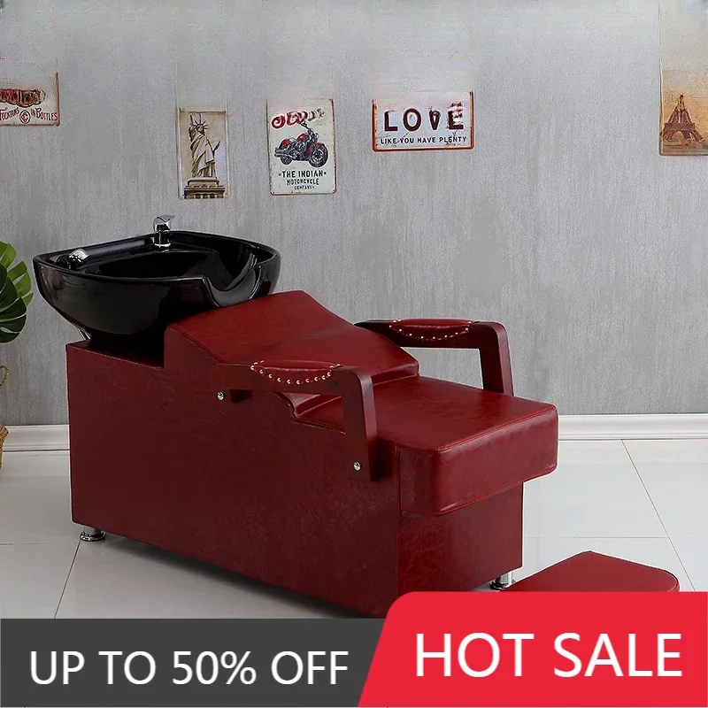 

Massage Shampoo Chair Bed Wash Hair Salon Spa Products Luxury Hairdressing Washbasin Reclining Treatment Stuhl Styling Chairs