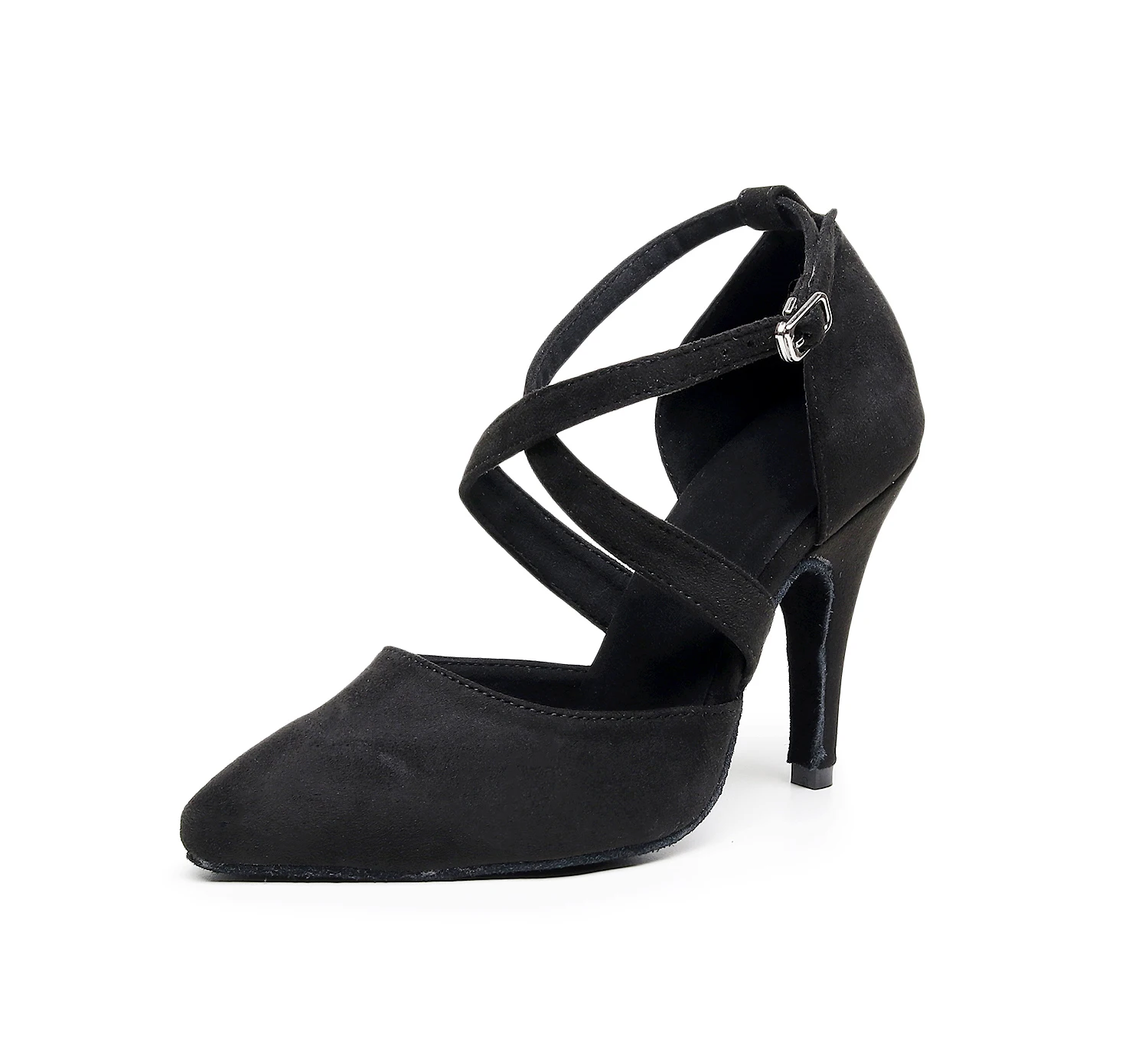 Chaussures de danse à talons hauts en daim noir pour femmes et filles, caoutchouc, salsa, jazz, latine, à lacets, phtalsheos, 6-11cm